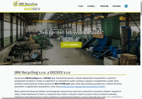 JMK Recycling, s.r.o. nabízí práci na pozici Manipulační dělníci ve výrobě v obci Kladno