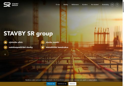 Webové stránky STAVBY SR group s.r.o., Modřice