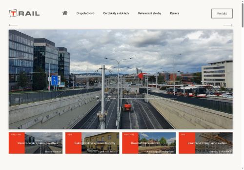 Webové stránky T RAIL a.s., Slavkov u Brna