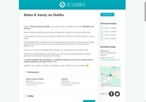 Zobrazit webové stránky Relax & Sauny na Statku