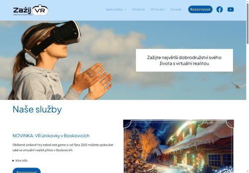 Zobrazit webové stránky Zažij VR - půjčovna virtuální reality