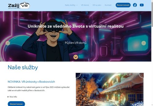 Zobrazit webové stránky Zažij VR - půjčovna virtuální reality