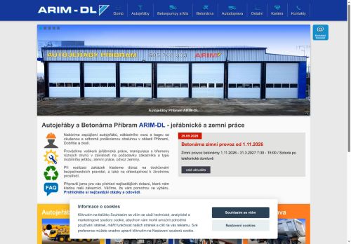 Webové stránky ARIM -DL s.r.o., Drásov