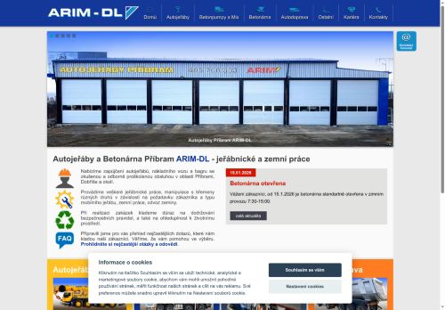 Webové stránky ARIM - DL s.r.o., Dlouhá Lhota