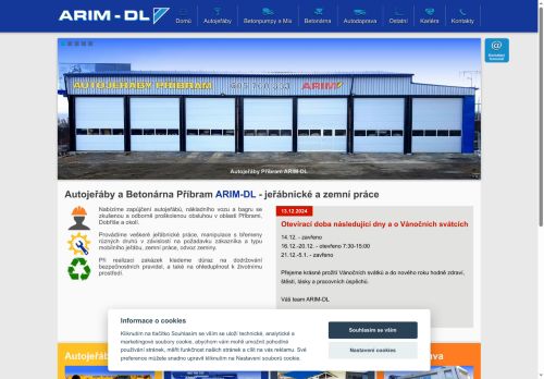 Webové stránky ARIM - DL s.r.o., Dlouhá Lhota