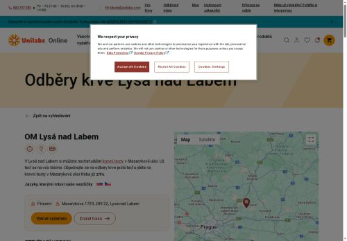 Zobrazit webové stránky Unilabs - odběrové místo Lysá nad Labem