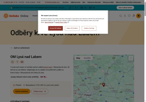 Zobrazit webové stránky Unilabs - odběrové místo Lysá nad Labem