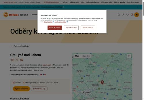 Zobrazit webové stránky Unilabs - odběrové místo Lysá nad Labem