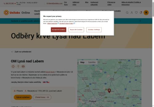 Zobrazit webové stránky Unilabs - odběrové místo Lysá nad Labem