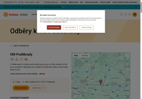 Zobrazit webové stránky Unilabs - odběrové místo Poděbrady