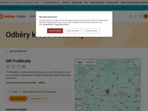 Unilabs - odběrové místo Poděbrady