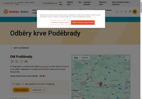 Zobrazit webové stránky Unilabs - odběrové místo Poděbrady