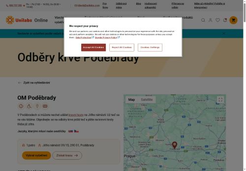 Zobrazit webové stránky Unilabs - odběrové místo Poděbrady