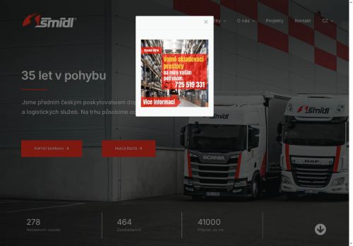 Webové stránky NIKA Logistics a.s., Vrdy