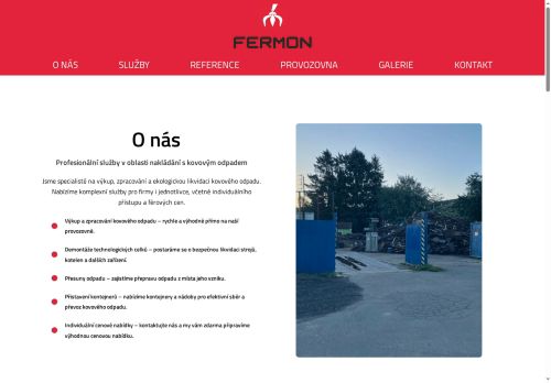 Webové stránky FERMON spol. s r.o., Votice