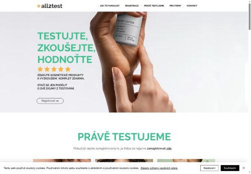 All2test s.r.o. nabízí práci na pozici POMOCNÝ PRACOVNÍK VE SKLADU S KOSMETIKOU (M/Ž) v obci Třebíč