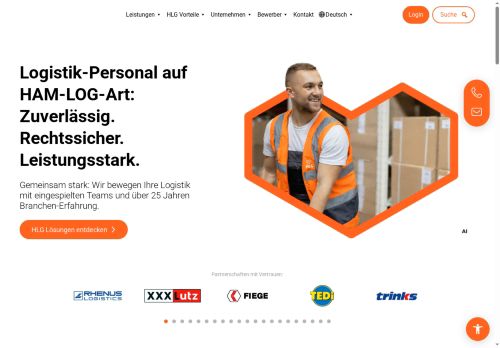 Webové stránky HAM-LOG-GRUPPE Warehousing CZ s.r.o., Modletice