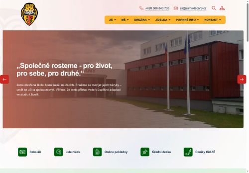 Webové stránky Základní škola a Mateřská škola Klecany , okres Praha- východ, příspěvková organizace, Klecany