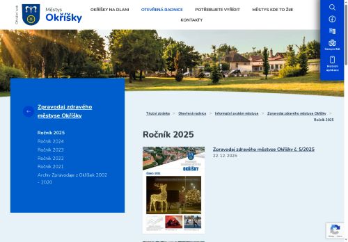 Zobrazit webové stránky Zpravodaj z Okříšek
