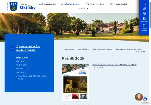 Zobrazit webové stránky Zpravodaj z Okříšek