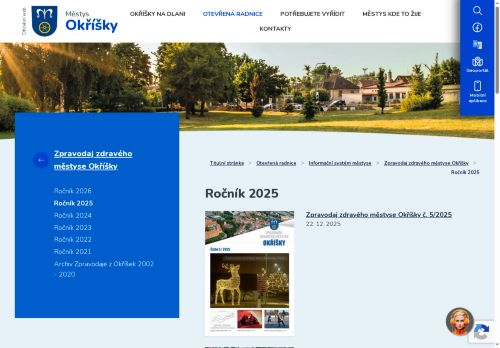 Zobrazit webové stránky Zpravodaj z Okříšek
