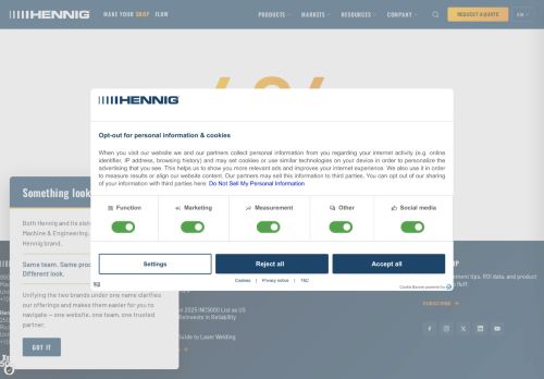 HENNIG CZ, s.r.o. nabízí práci na pozici Zámečník - mechanik (m+ž) v obci Úvaly