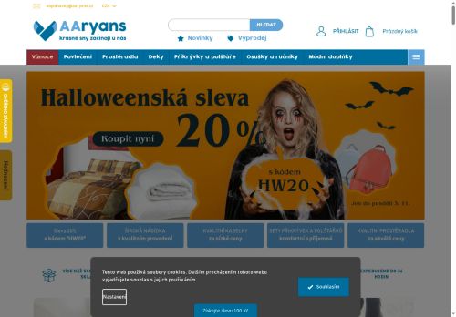 Webové stránky Aaryan Trade, s. r. o., Brandýs nad Labem-Stará Boleslav