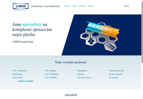 Webové stránky LIMID Mohelno s.r.o., Mohelno