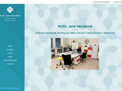 Praktický lékař pro děti a dorost - MUDr. Jana Váchalová