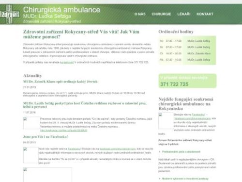 Chirurgická ambulance - MUDr. Luděk Sefzig, MUDr. Zdeněk Klanc