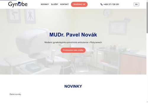 Zobrazit webové stránky Gynekologická ambulance GYNOBE, s.r.o. - MUDr. Pavel Novák