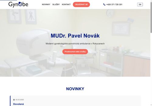 Zobrazit webové stránky Gynekologická ambulance GYNOBE, s.r.o. - MUDr. Pavel Novák