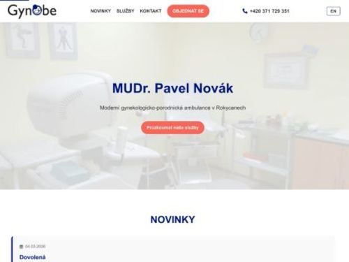 Gynekologická ambulance GYNOBE, s.r.o. - MUDr. Pavel Novák