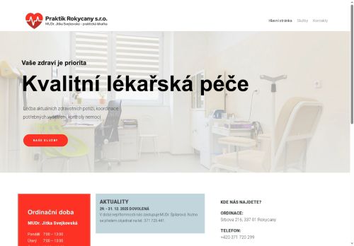 Zobrazit webové stránky Praktický lékař pro dospělé - MUDr. Jitka Svejkovská, MUDr. Martina Hájková