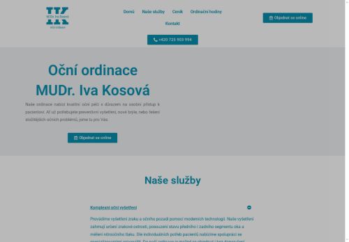Zobrazit webové stránky Oční ordinace - MUDr. Iva Kosová