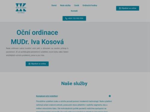 Oční ordinace - MUDr. Iva Kosová