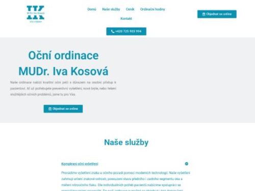 Oční ordinace - MUDr. Iva Kosová