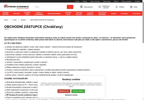 Webové stránky PRVNÍ CHODSKÁ s.r.o., Chrášťany