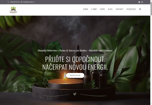 Zobrazit webové stránky Masáže Malenka v Relax & Sauny na Statku