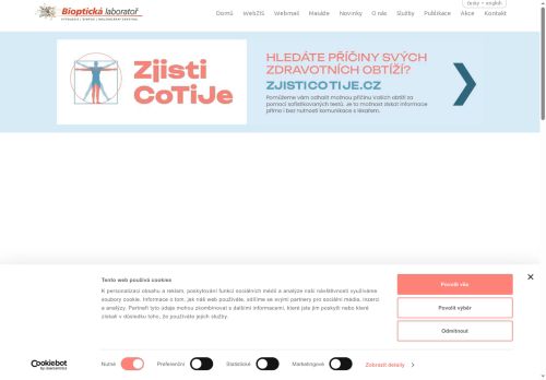Webové stránky Bioptická laboratoř s.r.o., Plzeň