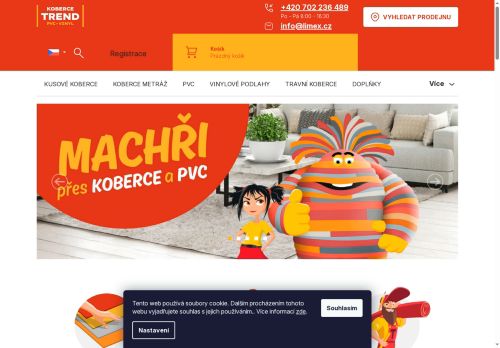 LIMEX ČR, s.r.o. nabízí práci na pozici Výpomoc - brigádník koberce Trend Beroun v obci Beroun