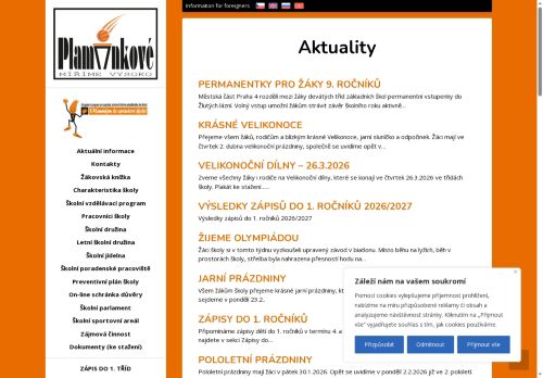 Základní škola, Praha 4, Plamínkové 2 nabízí práci na pozici Hospodářka školy v obci Praha