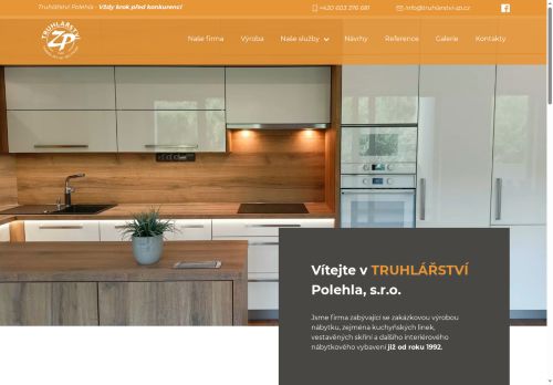 Webové stránky Truhlářství Polehla, s.r.o., Vladislav