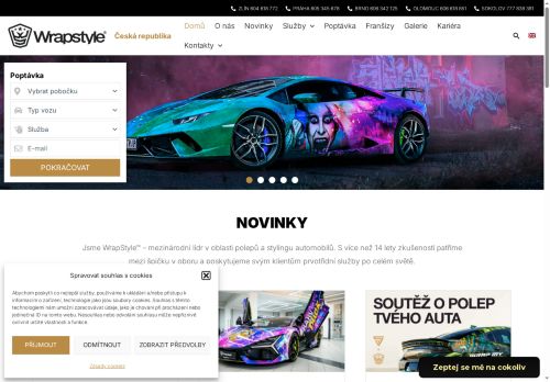 WrapStyle Brno s.r.o. nabízí práci na pozici Aplikátor folií v obci Brno