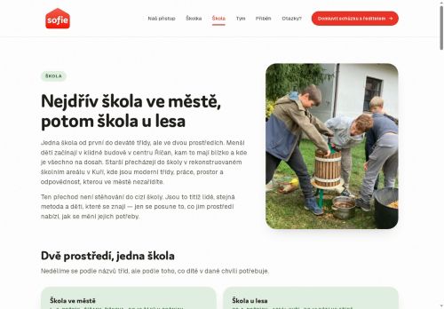 Sofie - mateřská škola a základní škola o.p.s. nabízí práci na pozici Hospodář/ka mateřské školy v obci Říčany
