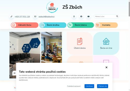 Webové stránky Základní škola Zbůch, okres Plzeň-sever, příspěvková organizace, Zbůch