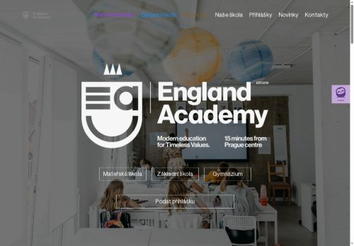 Webové stránky Little England Academy Základní škola a Mateřská škola, s.r.o., Úholičky
