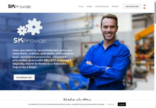 Webové stránky SK Provide s.r.o., Příbram
