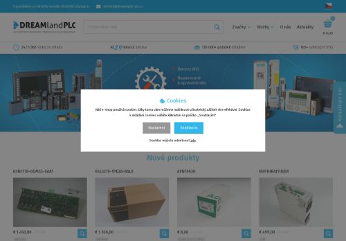 Webové stránky DREAMland, spol. s r.o., Kosmonosy