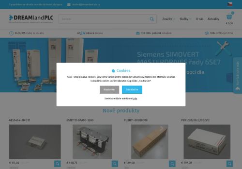 Webové stránky DREAMland, spol. s r.o., Kosmonosy